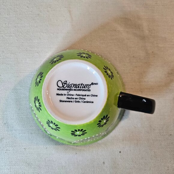 Signature Large Boho Stoneware Latte Coffee Mug Cup - Picture 5 of 6